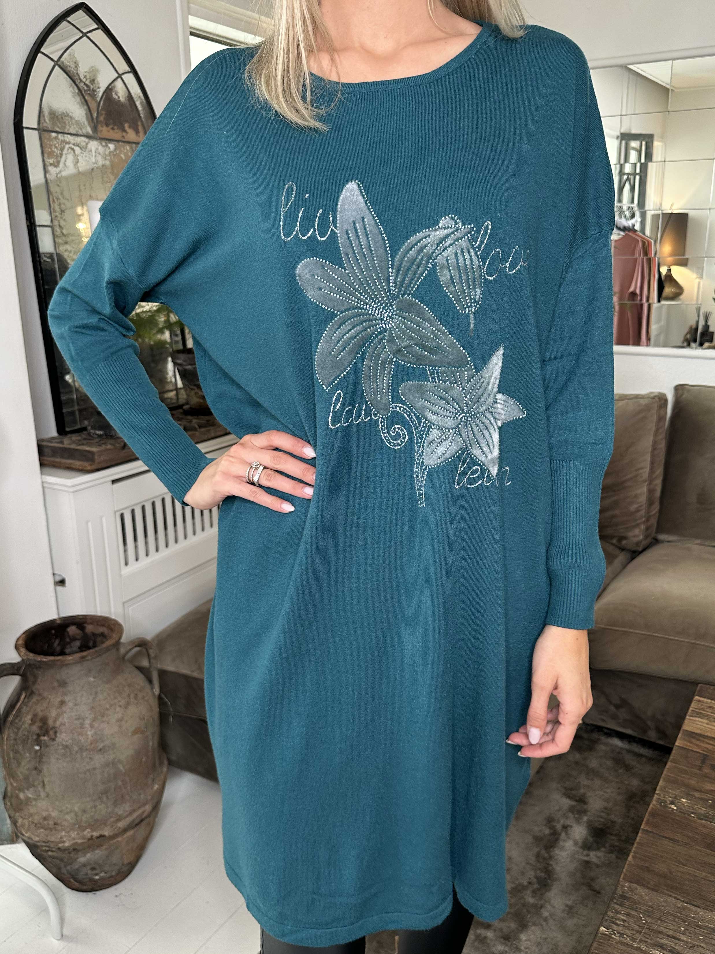 Amilie - Mjuk klänning med blommigt tryck